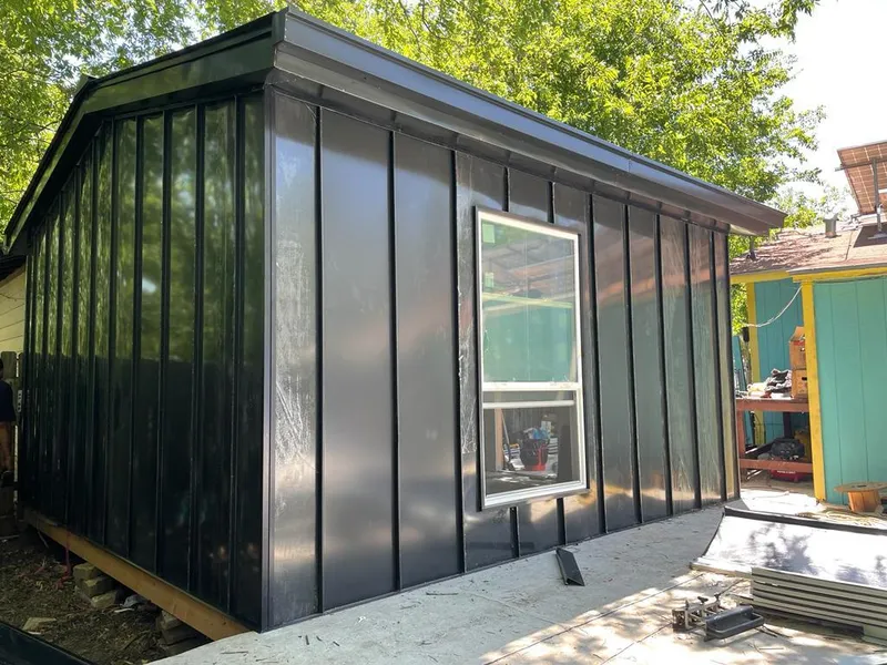 Black standing seam metal wall panels for Metal Roof Installation in West Boylston